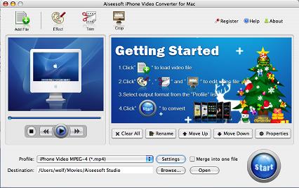 Mac MPEG2 to iPhone Converter